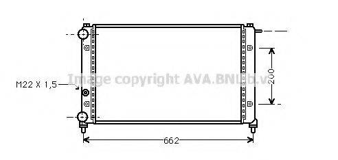 AVA QUALITY COOLING STA2008 Радіатор, охолодження двигуна