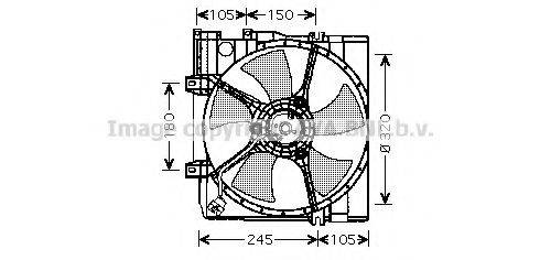 AVA QUALITY COOLING SU7508 Вентилятор, охолодження двигуна