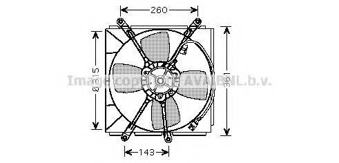 AVA QUALITY COOLING TO7522 Вентилятор, охолодження двигуна