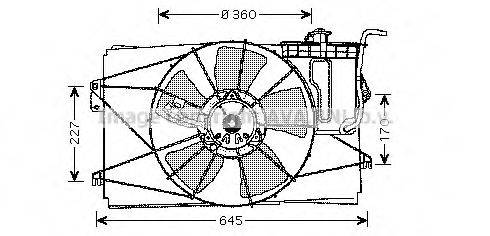 AVA QUALITY COOLING TO7524 Вентилятор, охолодження двигуна