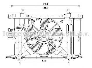 AVA QUALITY COOLING TO7673 Вентилятор, охолодження двигуна