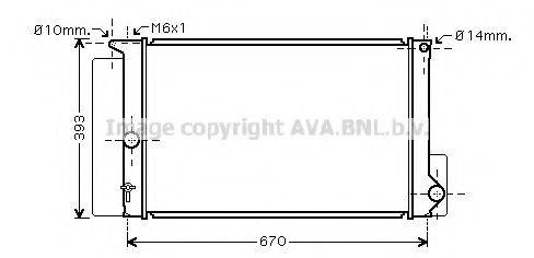 AVA QUALITY COOLING TOA2397 Радіатор, охолодження двигуна