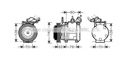 AVA QUALITY COOLING TOK442 Компресор, кондиціонер