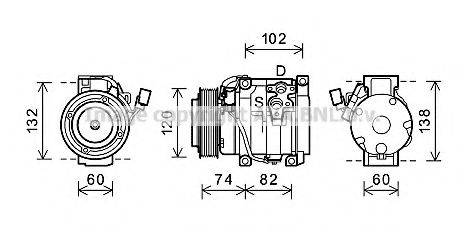 AVA QUALITY COOLING TOK612 Компресор, кондиціонер