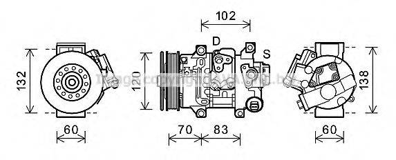 AVA QUALITY COOLING TOK627 Компресор, кондиціонер