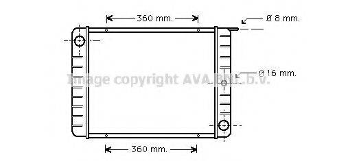 AVA QUALITY COOLING VO2002 Радіатор, охолодження двигуна