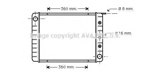 AVA QUALITY COOLING VO2003 Радіатор, охолодження двигуна