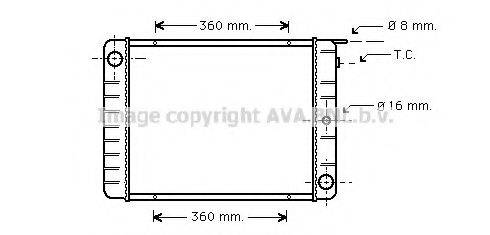 AVA QUALITY COOLING VO2050 Радіатор, охолодження двигуна