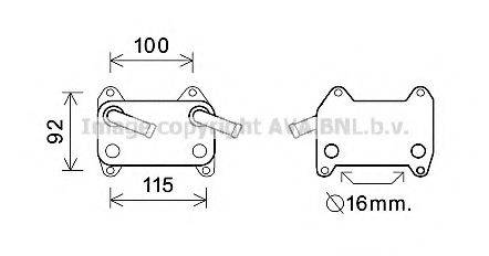 AVA QUALITY COOLING VO3155 масляний радіатор, моторне масло