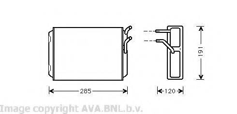 AVA QUALITY COOLING VO6096 Теплообмінник, опалення салону