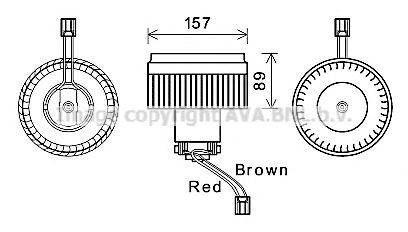 AVA QUALITY COOLING VO8176 Електродвигун, вентиляція салону