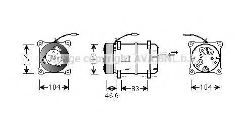 AVA QUALITY COOLING VOK057 Компресор, кондиціонер