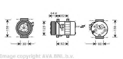 AVA QUALITY COOLING VOK113 Компресор, кондиціонер