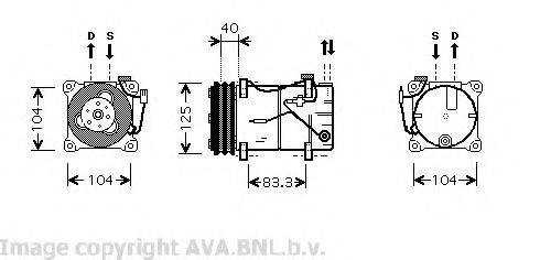 AVA QUALITY COOLING VOK119 Компресор, кондиціонер