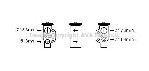 AVA QUALITY COOLING VW1333 Розширювальний клапан, кондиціонер