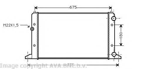 AVA QUALITY COOLING VW2160 Радіатор, охолодження двигуна