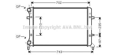 AVA QUALITY COOLING VW2223 Радіатор, охолодження двигуна