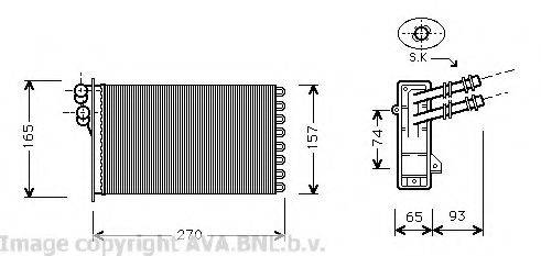 AVA QUALITY COOLING VW6173 Теплообмінник, опалення салону