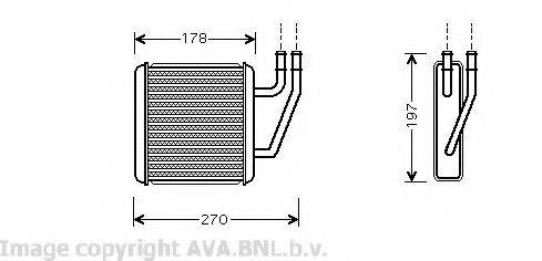 AVA QUALITY COOLING VW6203 Теплообмінник, опалення салону