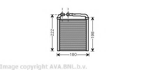 AVA QUALITY COOLING VW6256 Теплообмінник, опалення салону