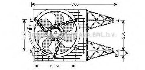 AVA QUALITY COOLING VW7507 Вентилятор, охолодження двигуна