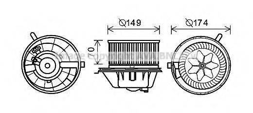 AVA QUALITY COOLING VW8342 Електродвигун, вентиляція салону