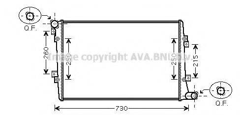 AVA QUALITY COOLING VWA2255 Радіатор, охолодження двигуна