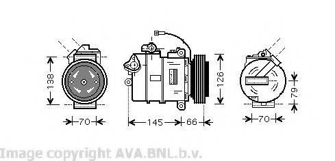 AVA QUALITY COOLING VWK261 Компресор, кондиціонер