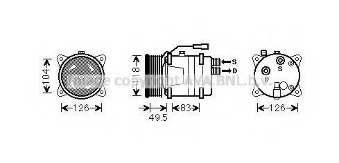 AVA QUALITY COOLING VWK303 Компресор, кондиціонер