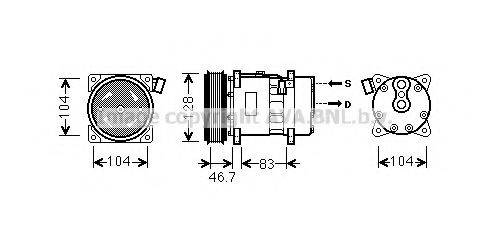 AVA QUALITY COOLING VWK309 Компресор, кондиціонер