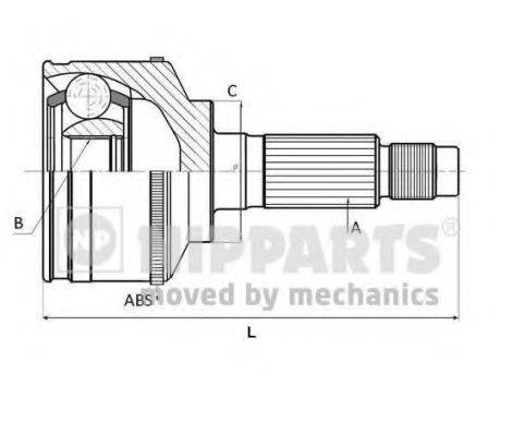 NIPPARTS J2820913 Шарнірний комплект, приводний вал