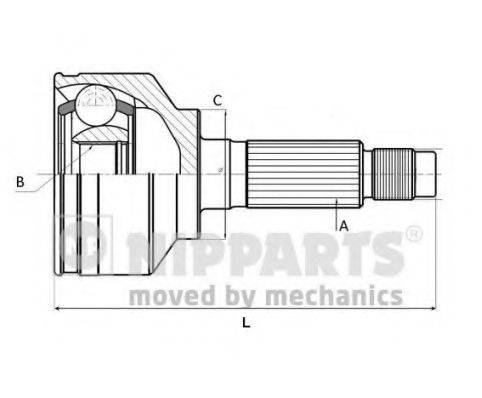 NIPPARTS J2822131 Шарнірний комплект, приводний вал