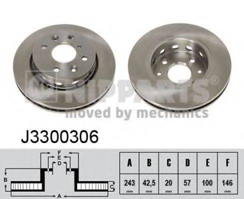 NIPPARTS J3300306 гальмівний диск