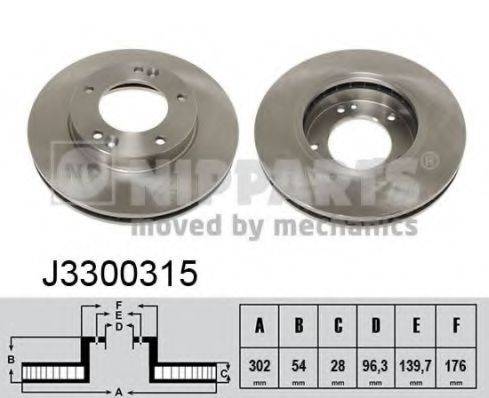 NIPPARTS J3300315 гальмівний диск