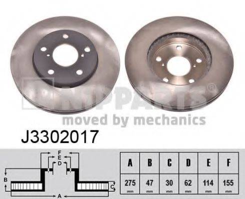 NIPPARTS J3302017 гальмівний диск