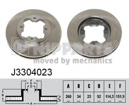 NIPPARTS J3304023 гальмівний диск