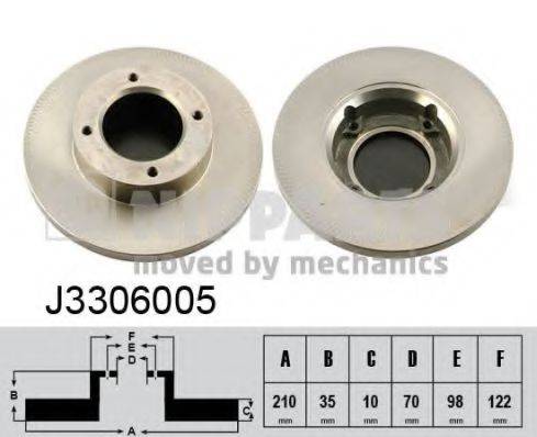 NIPPARTS J3306005 гальмівний диск