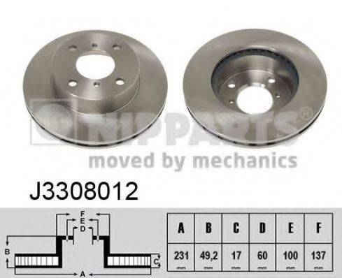 NIPPARTS J3308012 гальмівний диск