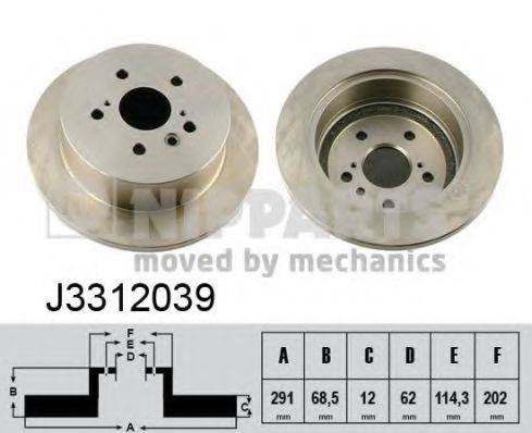 NIPPARTS J3312039 гальмівний диск