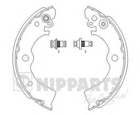 NIPPARTS J3501042 Комплект гальмівних колодок