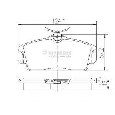 NIPPARTS J3601068 Комплект гальмівних колодок, дискове гальмо