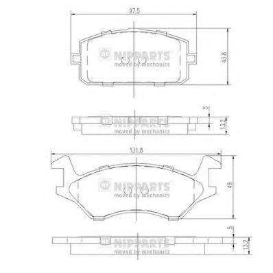 NIPPARTS J3602041 Комплект гальмівних колодок, дискове гальмо