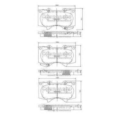 NIPPARTS J3602109 Комплект гальмівних колодок, дискове гальмо