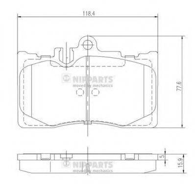 NIPPARTS J3602111 Комплект гальмівних колодок, дискове гальмо