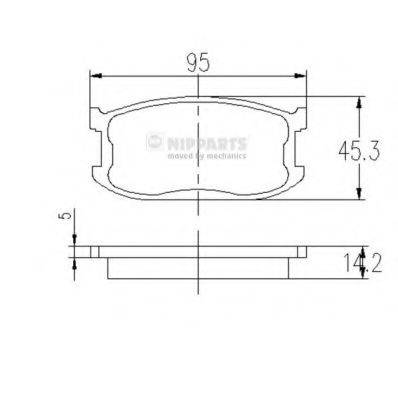 NIPPARTS J3603016 Комплект гальмівних колодок, дискове гальмо