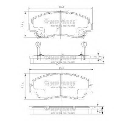 NIPPARTS J3603034 Комплект гальмівних колодок, дискове гальмо