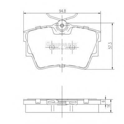 NIPPARTS J3611047 Комплект гальмівних колодок, дискове гальмо