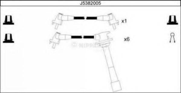 NIPPARTS J5382005 Комплект дротів запалювання