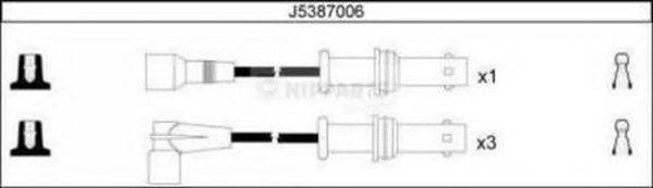 NIPPARTS J5387006 Комплект дротів запалювання