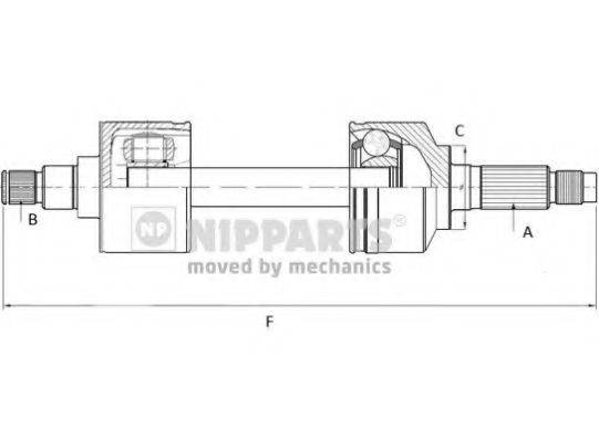 NIPPARTS N2800503 Приводний вал